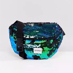 Spiral Mermaid Sequins Fannypack / Rave Wear